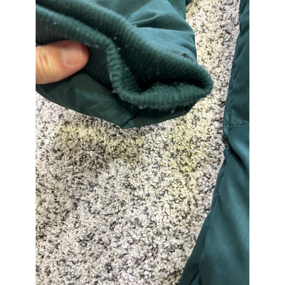 Garnet Hill Womens Small Teal Green Down Puffer Jacket Hooded Recycled Parka - Picture 7 of 12